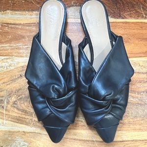 Flat Black Leather Loafers